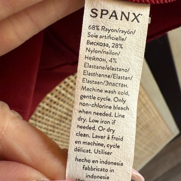 SPANX ponte’ top and pant set. Red, size S. - Picture 10 of 14